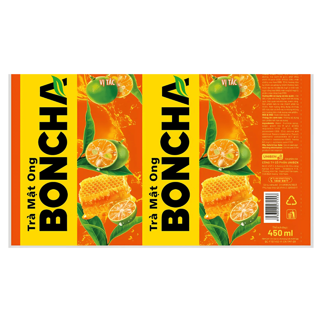 [BONCHA] Honey Green Tea Kumquat Flavor - 450 ml - A&E Foodstore