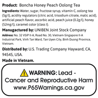 [BONCHA] Honey Peach Oolong Tea - 450 ml - A&E Foodstore