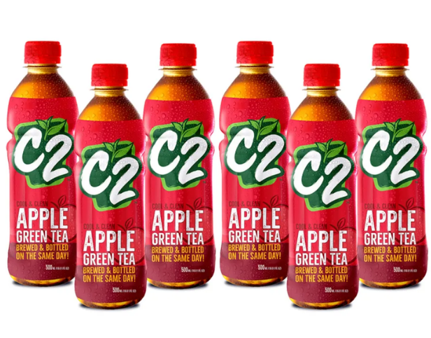 C2 Apple Green Tea 500 ml - A&E Foodstore