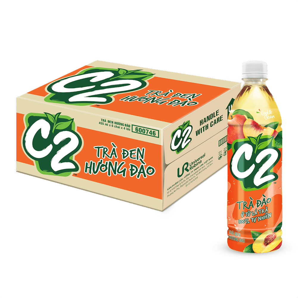 C2 Peach Black Tea 455ml - A&E Foodstore