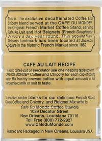 Cafe du Monde Coffee and Chicory Decaf 13oz - A&E Foodstore