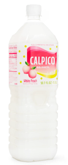 Calpico Soft Drink, Non - Carbonated, with White Peach 50.7 oz - A&E Foodstore