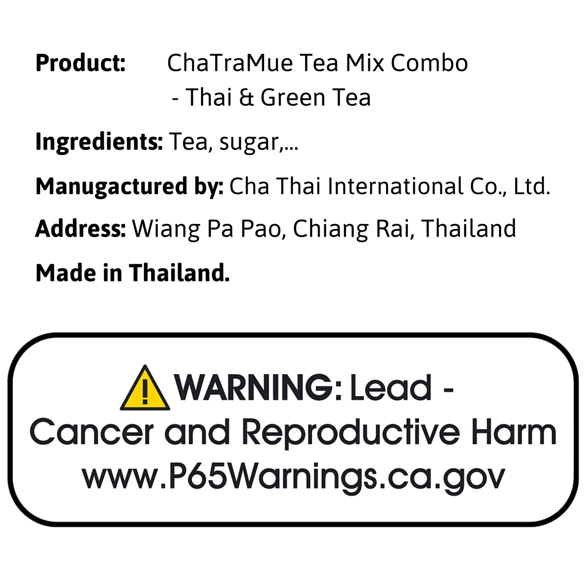 ChaTraMue Thai & Green Tea Combo - A&E Foodstore