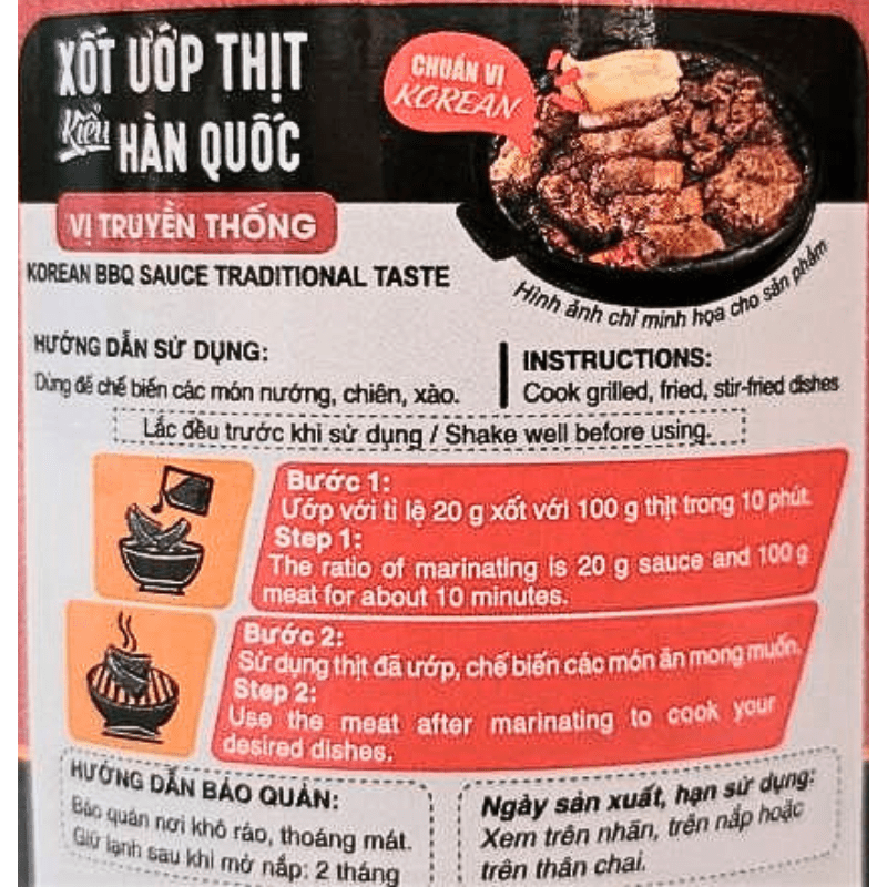 Cholimex Korean BBQ Sauce Tradition Taste 190g - A&E Foodstore