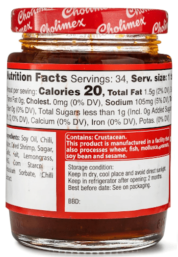 Cholimex Shrimp Satay Sauce 5.99 oz - A&E Foodstore