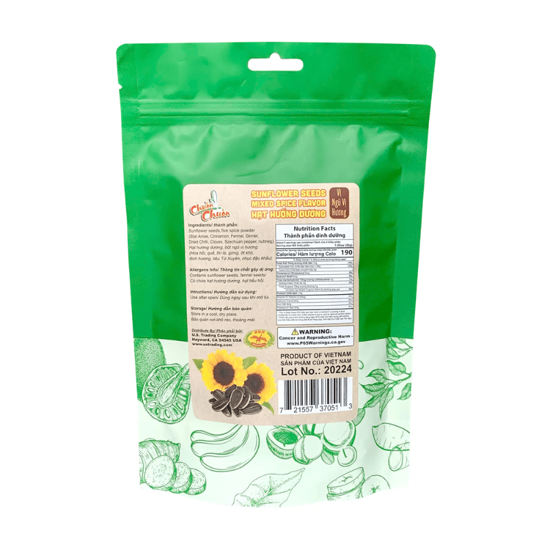 Chuon Chuon Sunflower Seeds Mixed Spice 130g - A&E Foodstore