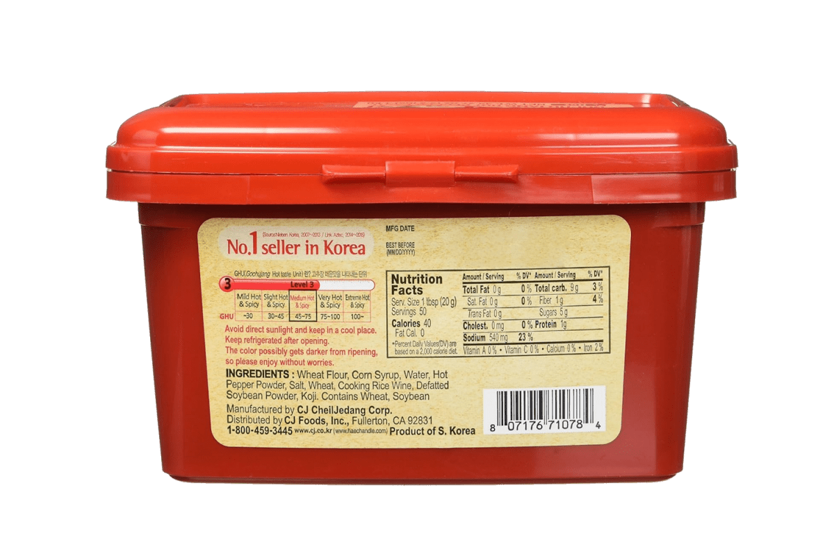 CJ Haechandle Gochujang, Hot Pepper Paste 1kg - A&E Foodstore