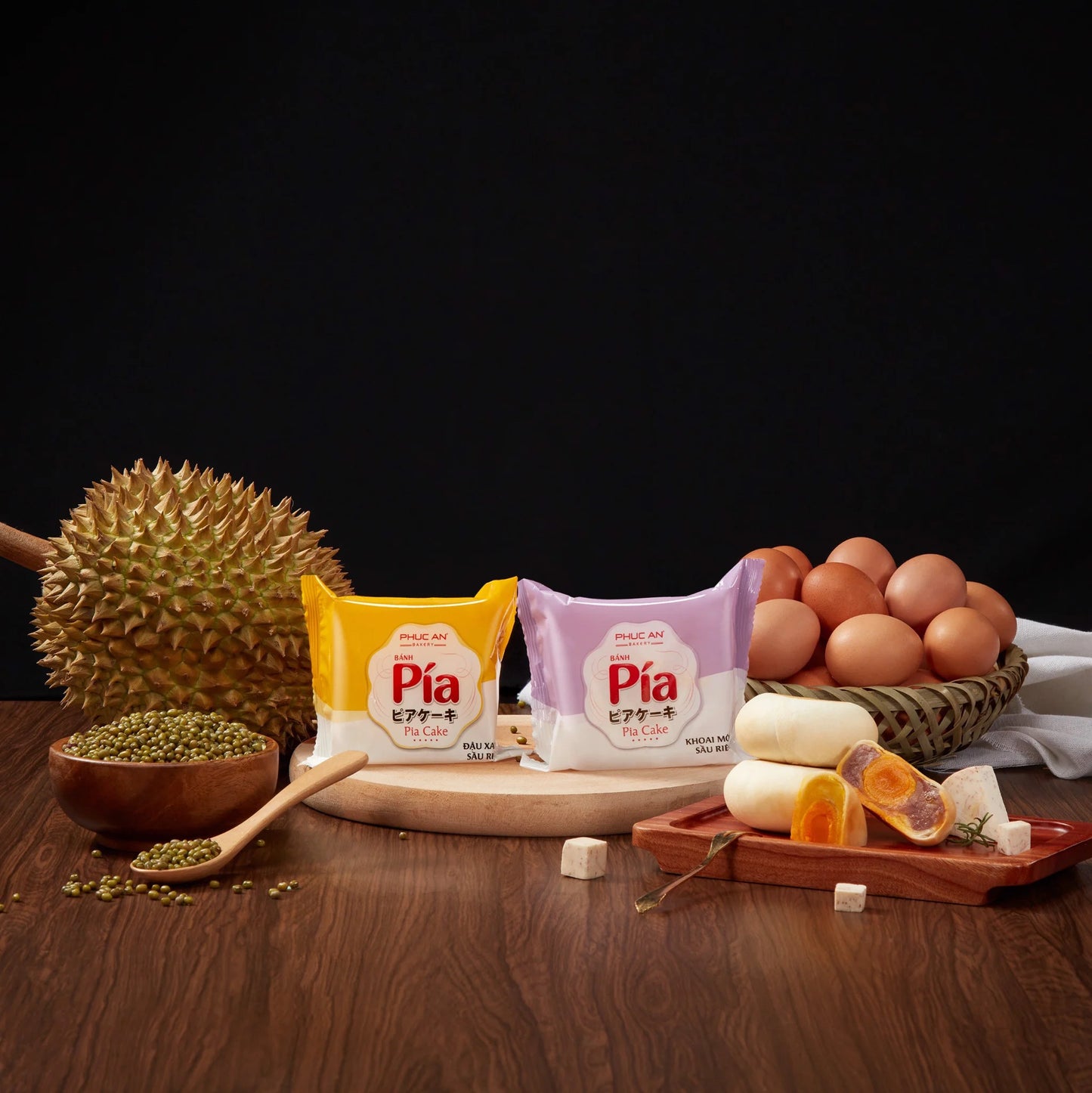 Phuc An Premium Pia Cake Mix (Mung Bean - Taro - Durian - Salted Egg) 14 oz