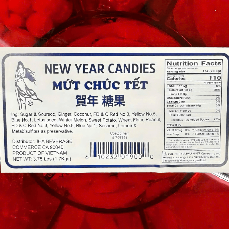 [CO GAI VIET NAM] New Year Candies - 1.7kg - A&E Foodstore