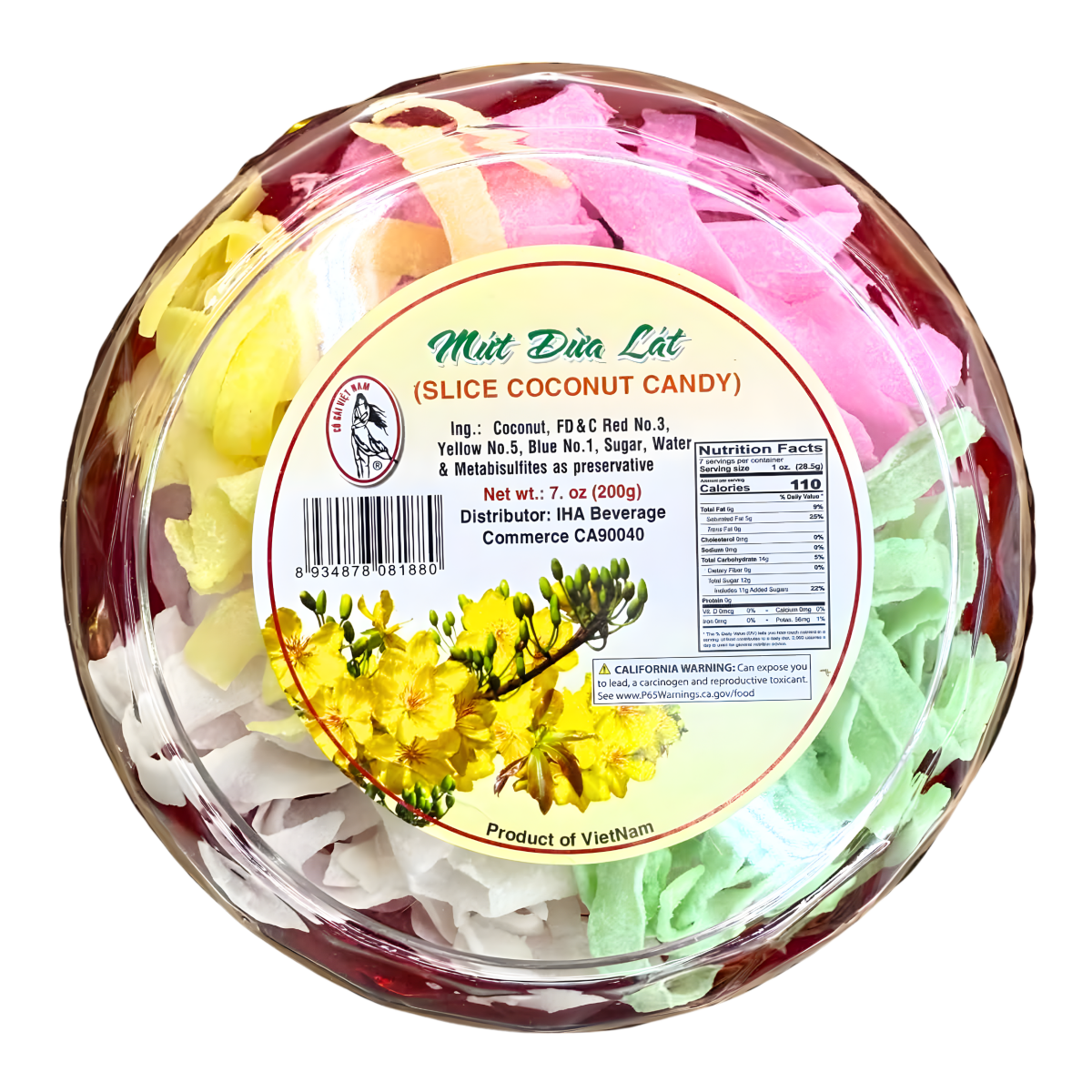 [CO GAI VIET NAM] Sliced Coconut Candy - 7oz - A&E Foodstore