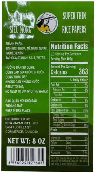 Co Hai Ca Mau super thin rice paper 8oz - A&E Foodstore