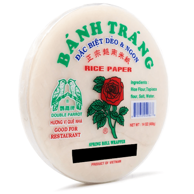 Double Parrot Rose Rice Paper 22cm 14 oz - A&E Foodstore