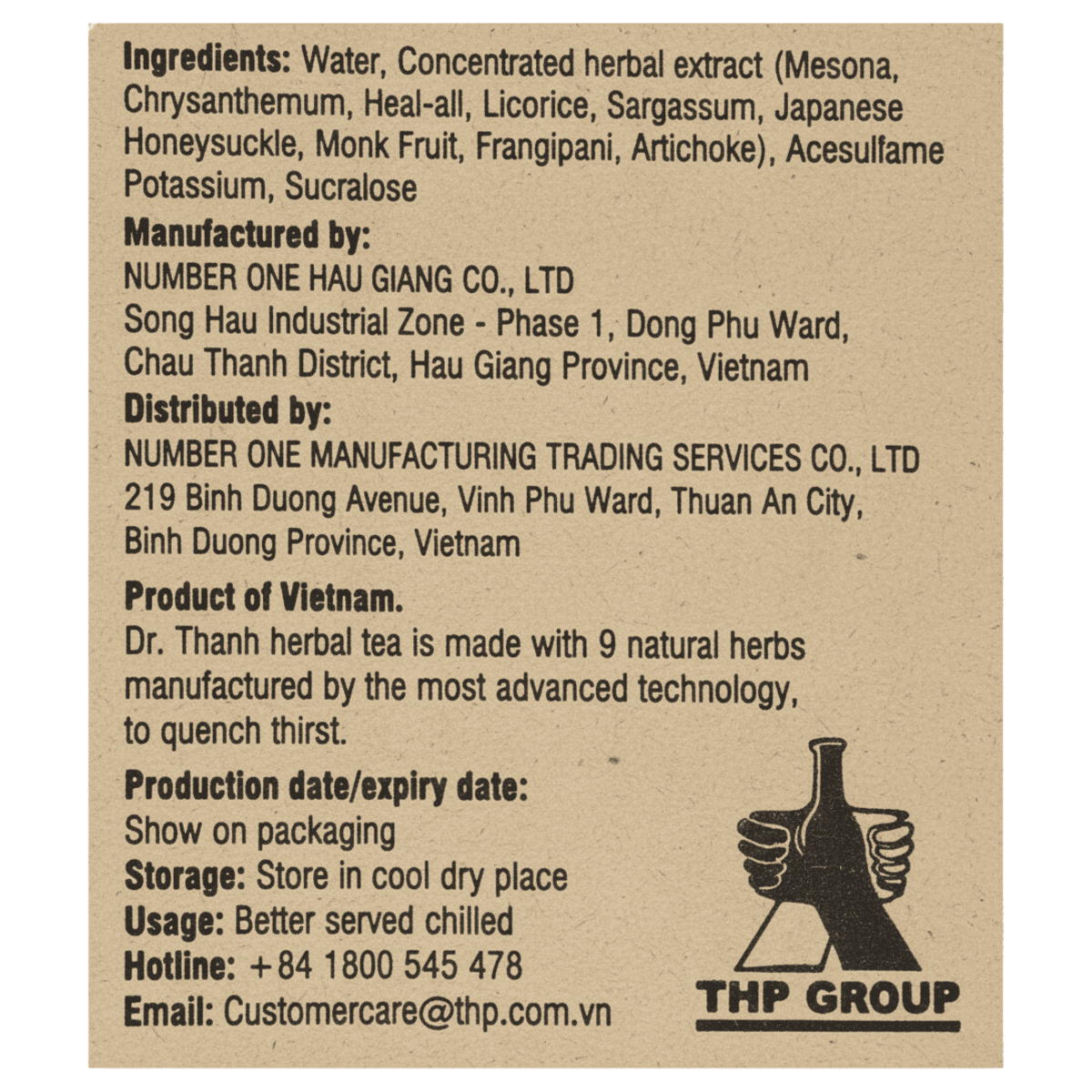 Dr. Thanh Herbal Tea No Sugar 11 oz - A&E Foodstore