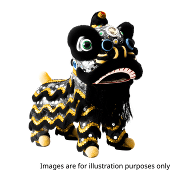 Dragon Lion Dance Puppet(Black)