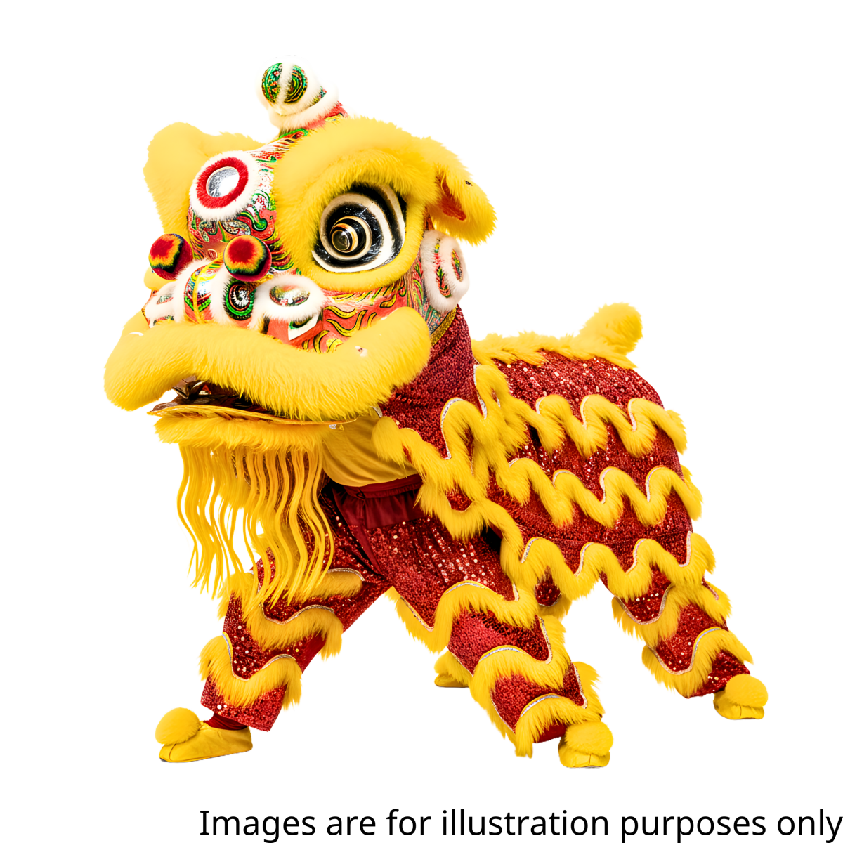 Dragon Lion Dance Puppet(Yellow) - A&E Foodstore