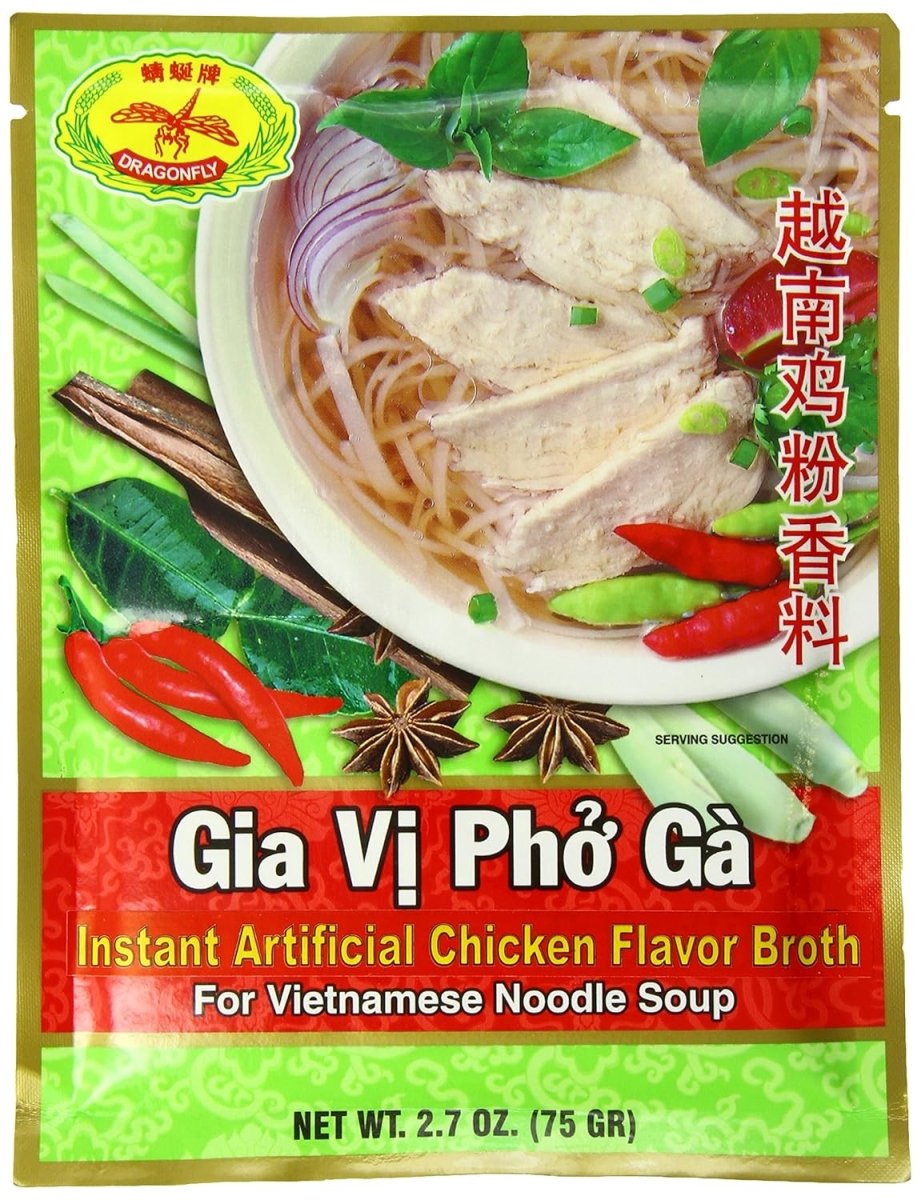 Dragonfly Instant Chicken Flavor Broth for Vietnamese Noodle Soup 2.7 oz - A&E Foodstore