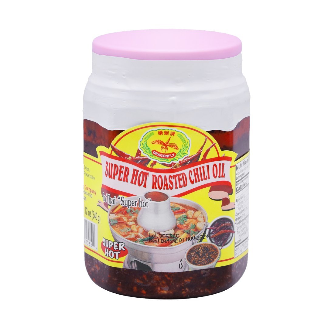 Dragonfly Super Hot Roasted Chili Oil 12 oz - A&E Foodstore