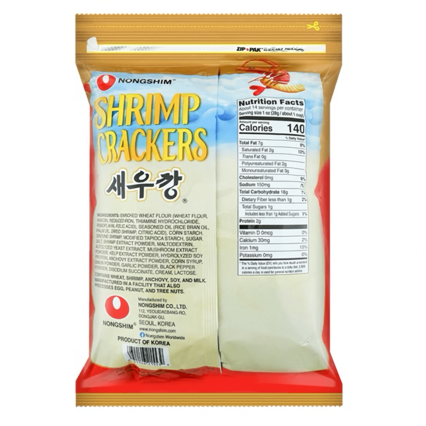 Nongshim Shrimp Flavored Cracker 14.1oz