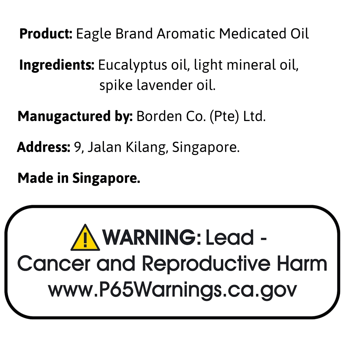[EAGLE] Aromatic Medicated Oil - External Analgesic - A&E Foodstore