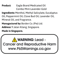 EagleBrand Oil Combo Mint - Lavender - Clove - A&E Foodstore