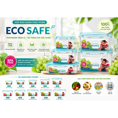 [ECO SAFE] Airtight Food Container - A&E Foodstore