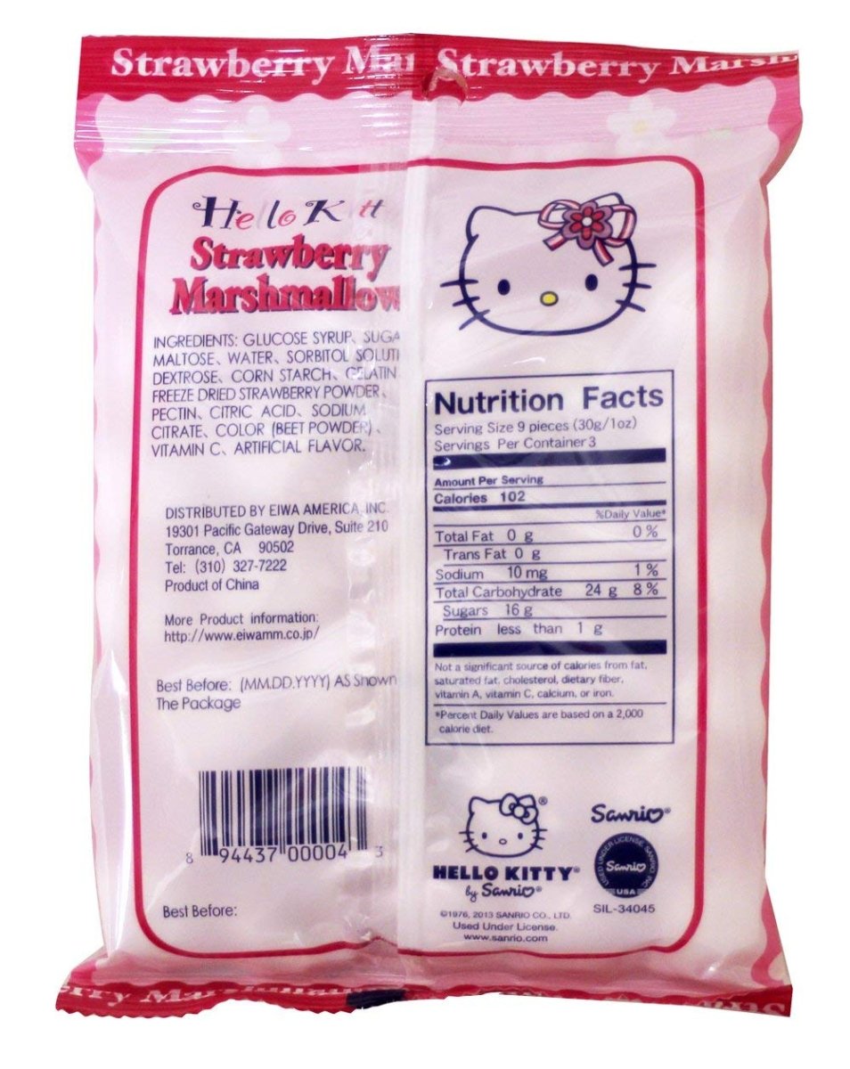 Eiwa Hello Kitty Strawberry Marshmallow 90g - A&E Foodstore