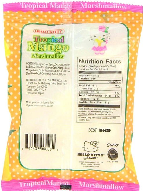 Eiwa Hello Kitty Tropical Mango Marshmallow 3.1oz - A&E Foodstore