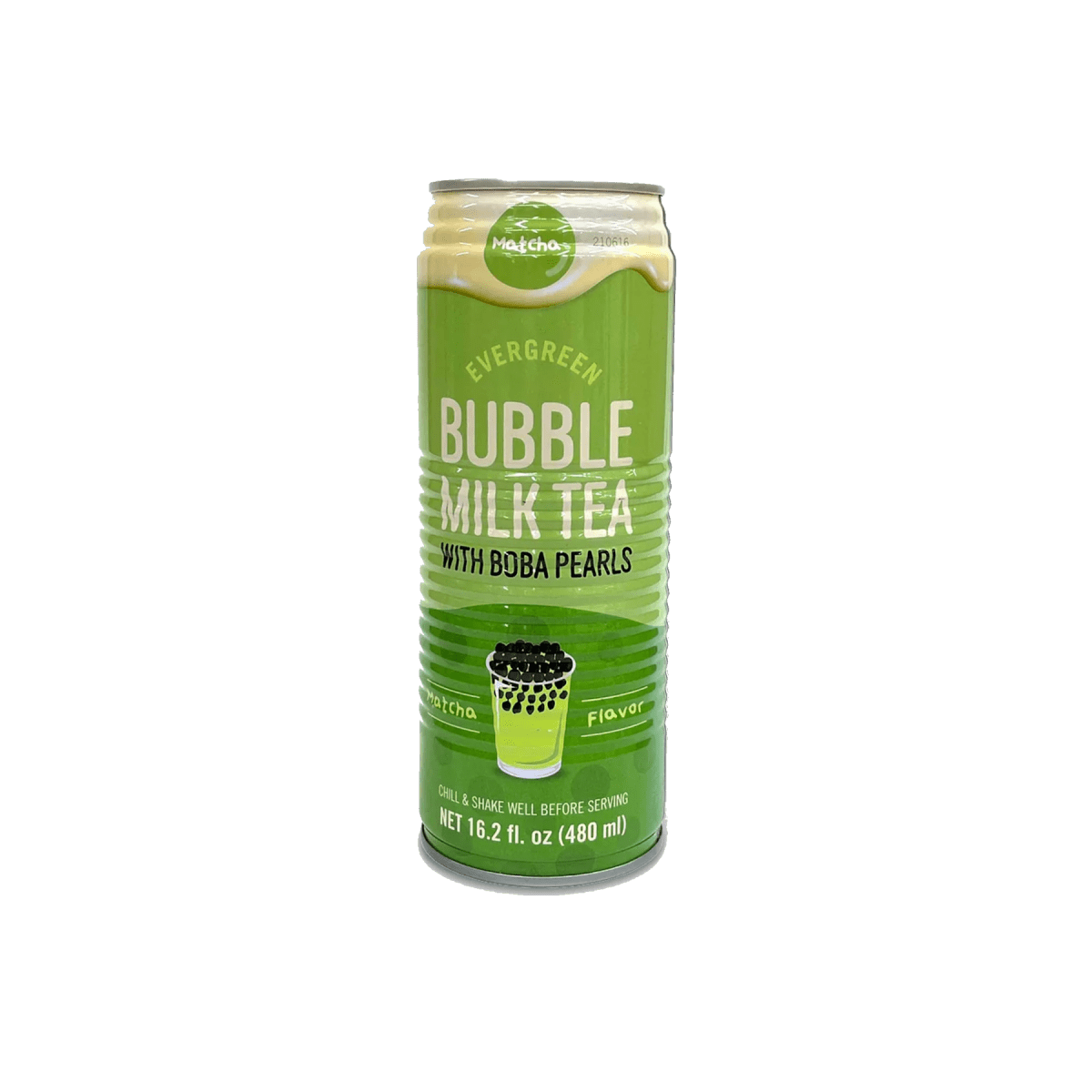 Evergreen Bubble Milk Tea with Tapioca: Matcha 480ml - A&E Foodstore