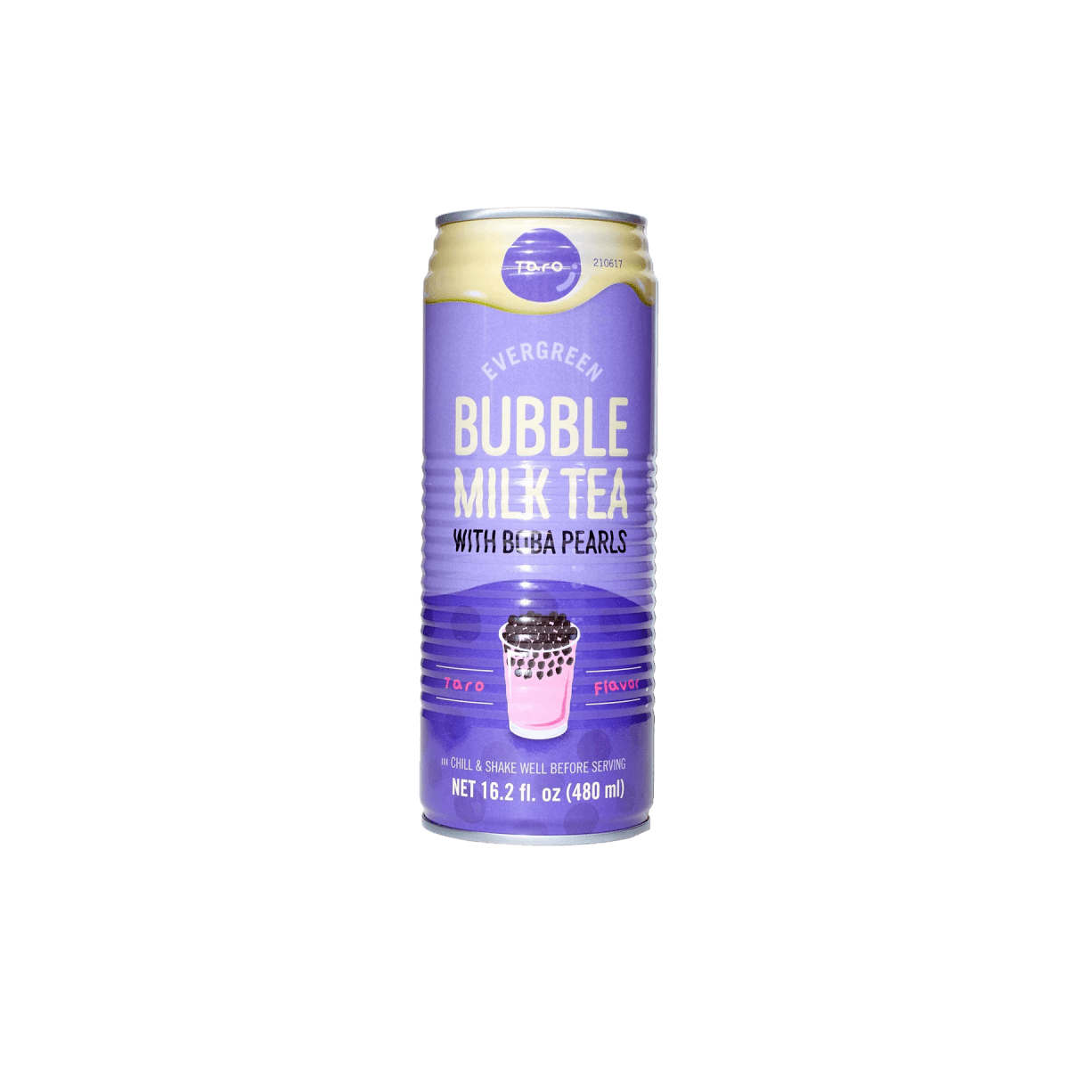 Evergreen Bubble Milk Tea with Tapioca: Taro 480ml - A&E Foodstore
