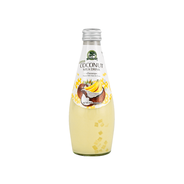 Evergreen Coconut Milk Drink Banana Flavor 9.8 oz - A&E Foodstore