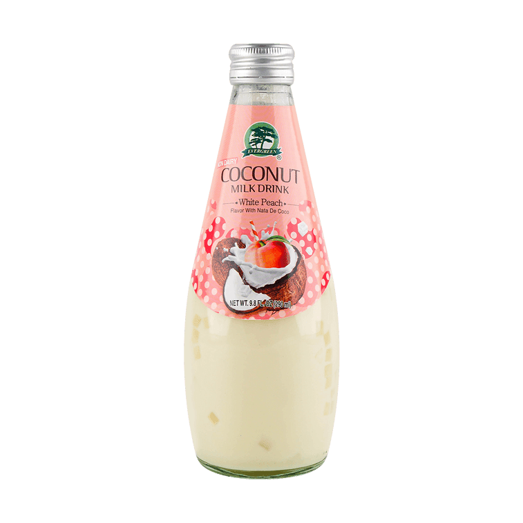 EVERGREEN Coconut Milk Drink Peach Flavor 9.8 oz - A&E Foodstore
