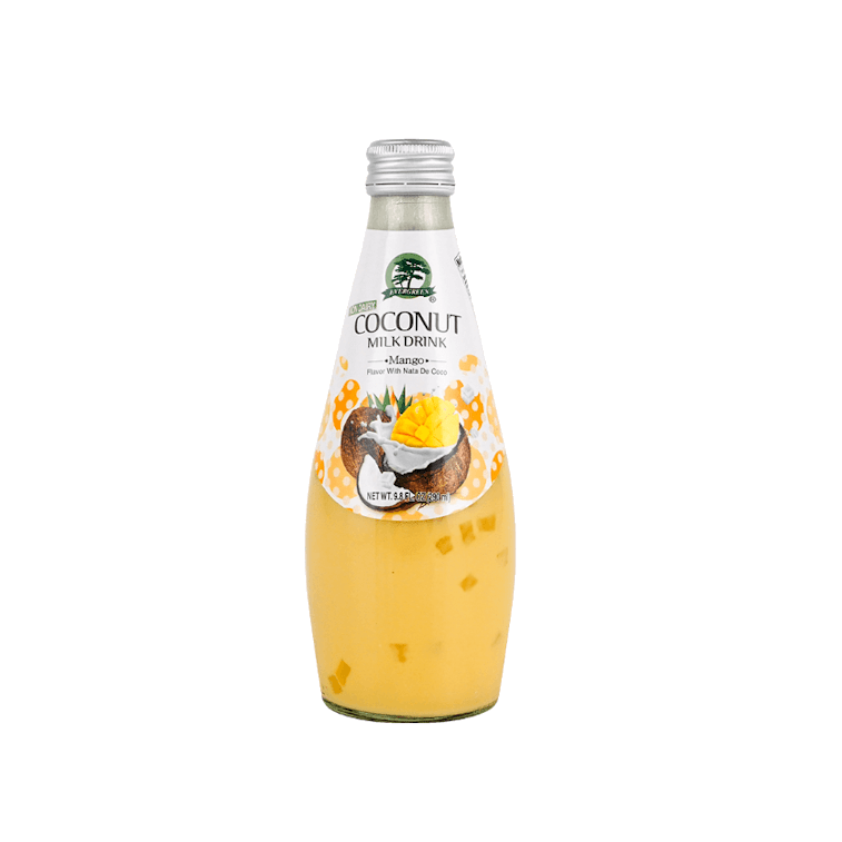 EVERGREEN Coconut Milk Drink with Nata De Coco Mango Flavor 9.8oz - A&E Foodstore