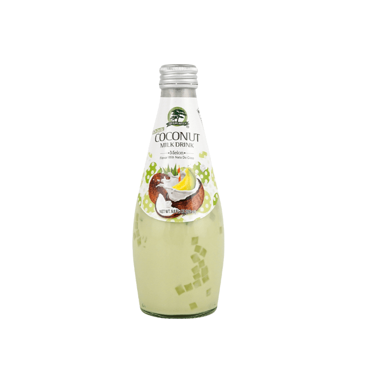 EVERGREEN Coconut Milk Drink with Nata De Coco Melon Flavor 9.8oz - A&E Foodstore