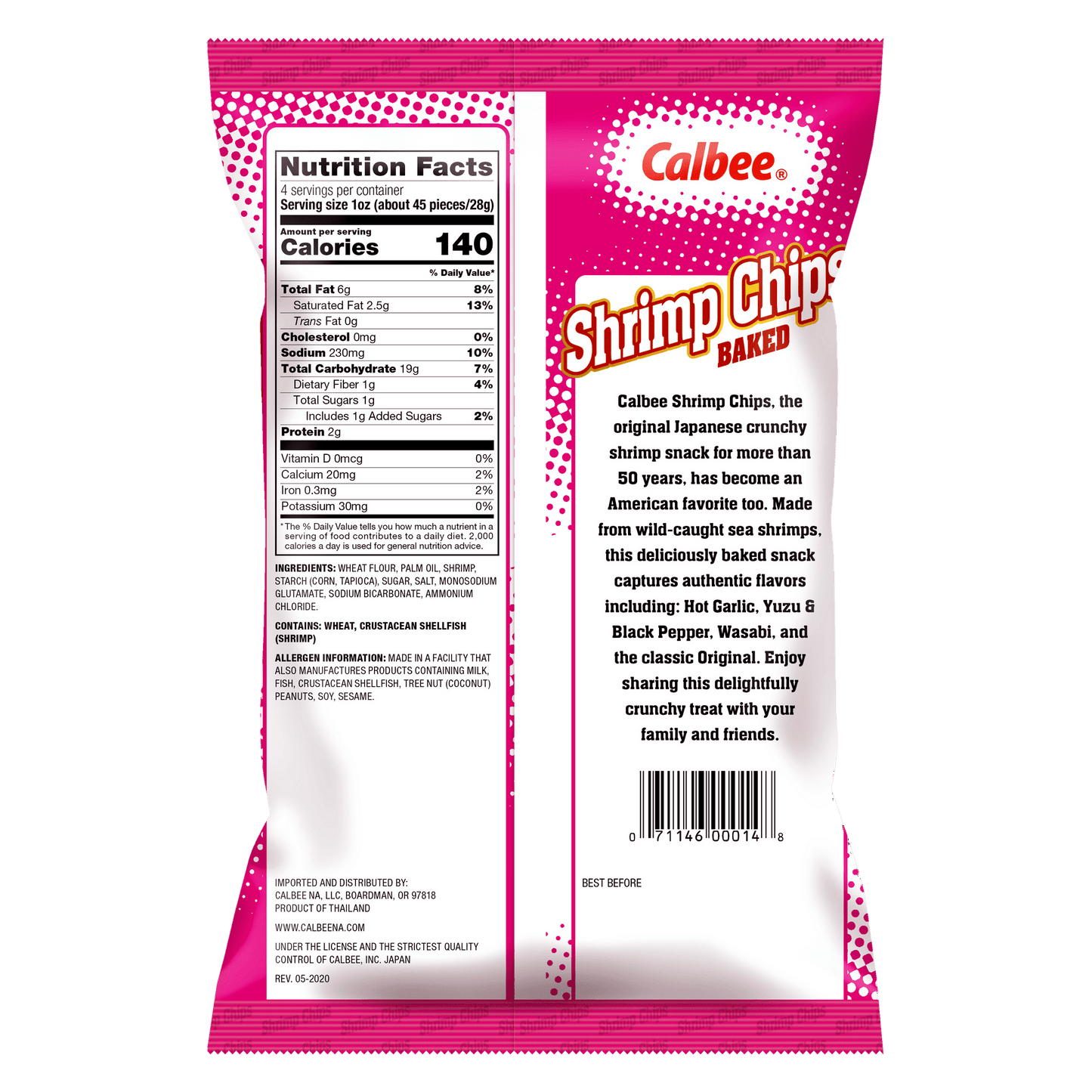 Calbee Shrimp Chip Baked 8oz