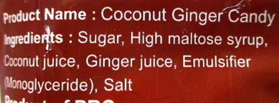 Family Coconut Ginger Candy 3oz - A&E Foodstore