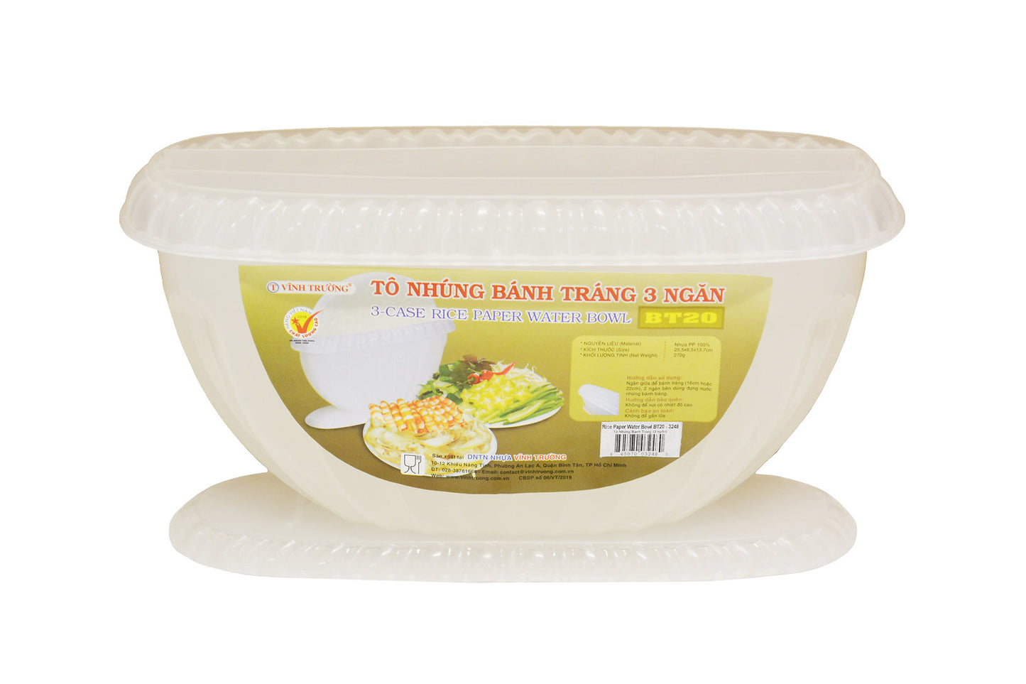 3-Cases Rice Paper Water Bowl ES BT20 270 g