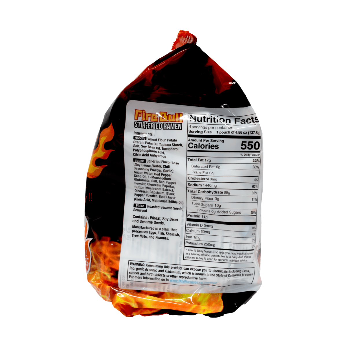 Fire Bull Stir Fried Ramen 4.86oz - A&E Foodstore