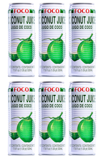 FOCO Coconut Juice Drink, 520ml Bottle, Ready-to-Drink Coconut Water Beverage