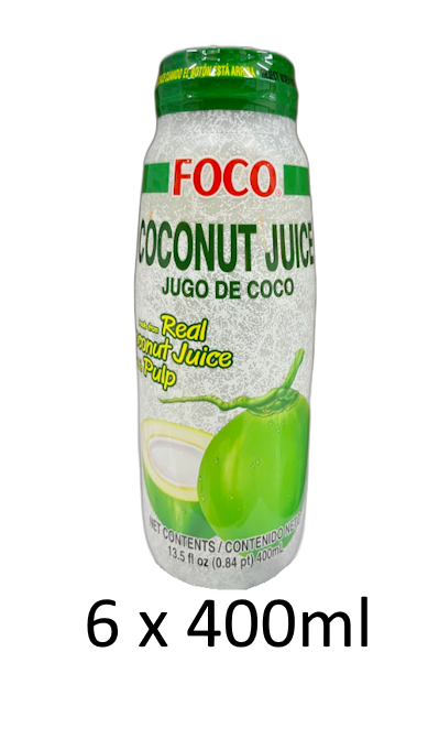 FOCO Real Coconut Juice With Pulp 400ml - A&E Foodstore