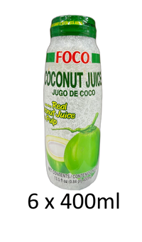 FOCO Real Coconut Juice With Pulp 400ml - A&E Foodstore