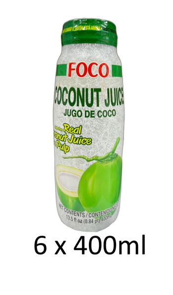 FOCO Real Coconut Juice With Pulp 400ml - A&E Foodstore