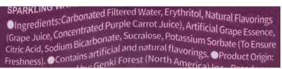 Genki Forest Sparkling Water, Grape Delight Flavor - A&E Foodstore