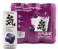 Genki Forest Sparkling Water, Grape Delight Flavor - A&E Foodstore