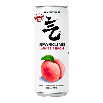 Genki Forest Sparkling Water, White Peach Flavor - A&E Foodstore