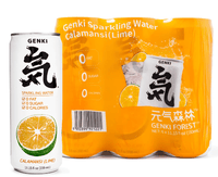 Genki Forest Sugar - Free Sparkling Water, Calamansi Lime Flavor - A&E Foodstore
