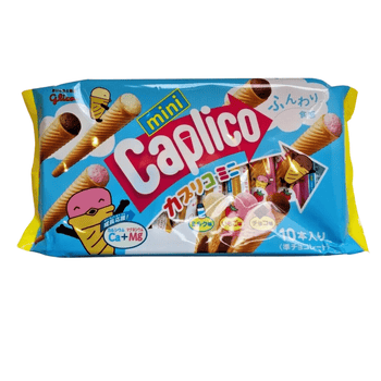 Glico Caplico Mini Cones Milk Strawberry Chocolate Flavors 2.9oz - A&E Foodstore