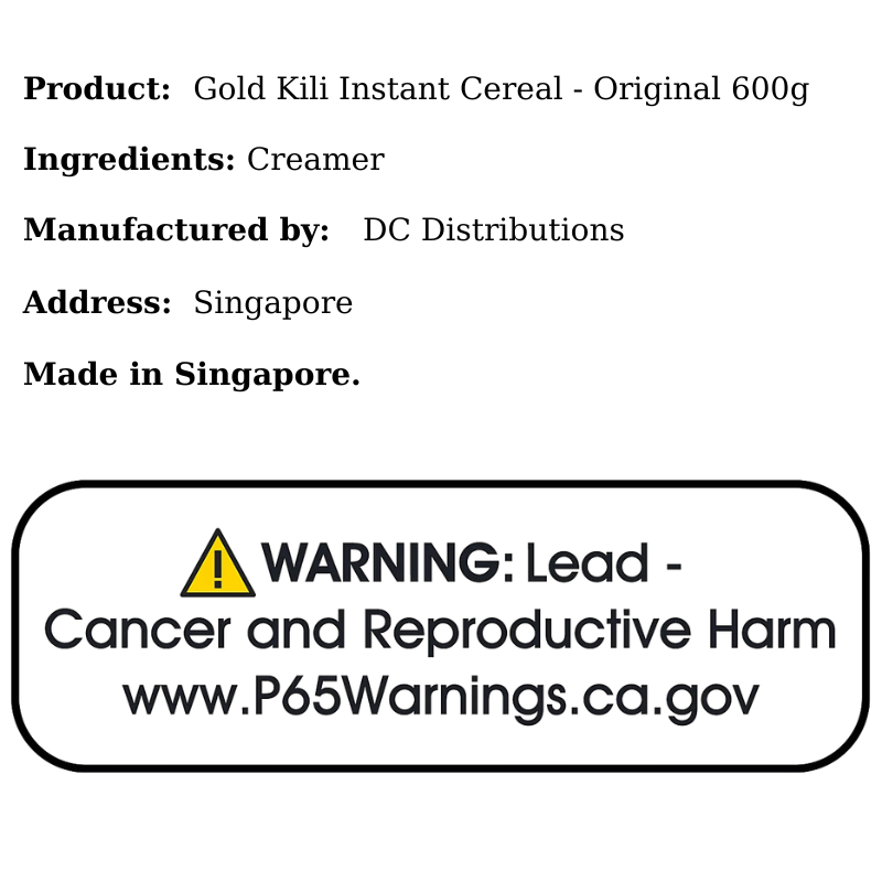 Gold Kili Instant Cereal - Original 600g - A&E Foodstore