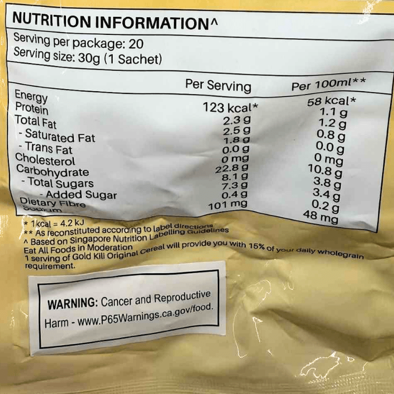 Gold Kili Instant Cereal - Original 600g - A&E Foodstore