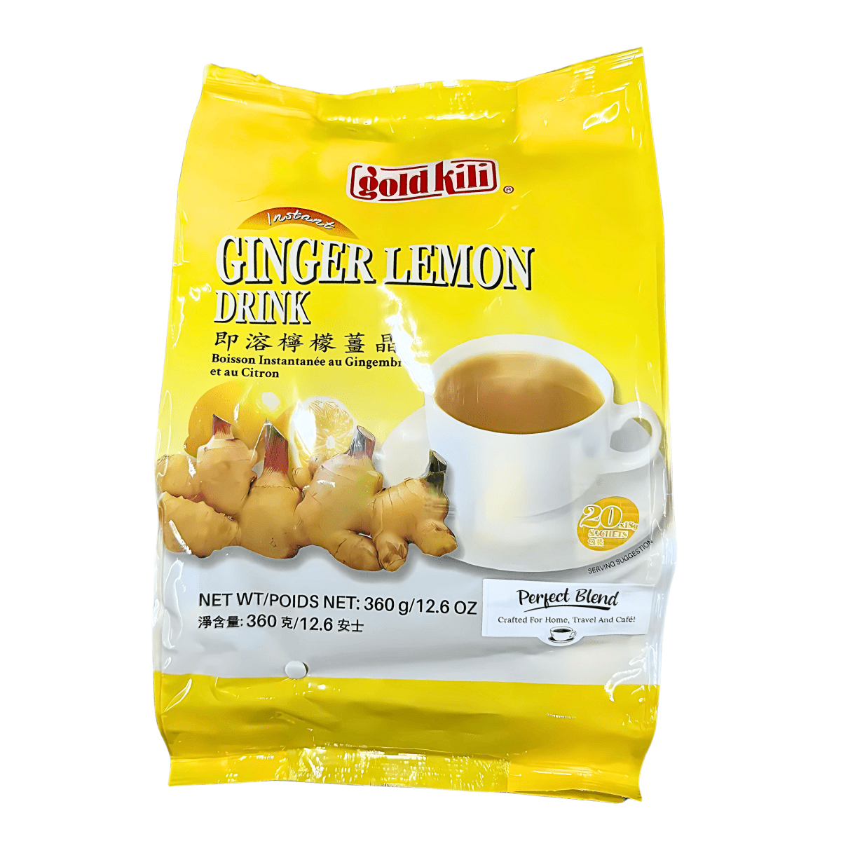 Gold Kili Instant Ginger Lemon Drink 12.6oz - A&E Foodstore