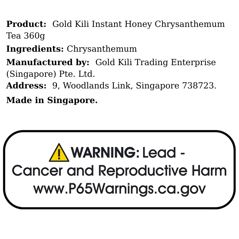 Gold Kili Instant Honey Chrysanthemum Tea 360g - A&E Foodstore